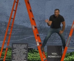 Megachurch pastor Josh Howerton takes flak for climbing ladders during sermon