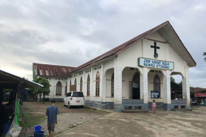 Myanmar military holds military ceremony inside Baptist church