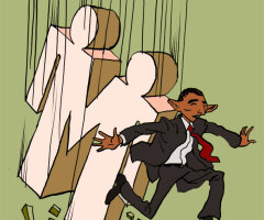 Obama Ducks and Weaves