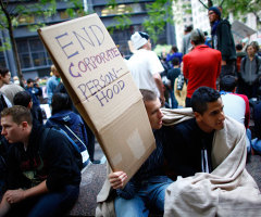 Wall Street Protesters 'Not Going Anywhere'