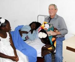President Bush Meets Up With Obama in Africa; Cares More About Humanitarian Work Than Poll Numbers