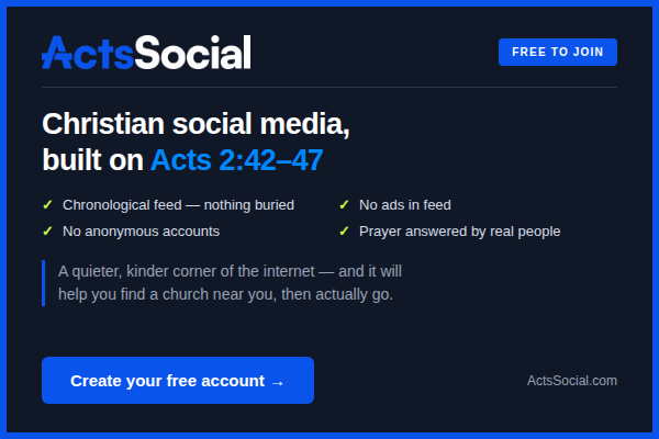 Christian social media, built on Acts 2:42-47