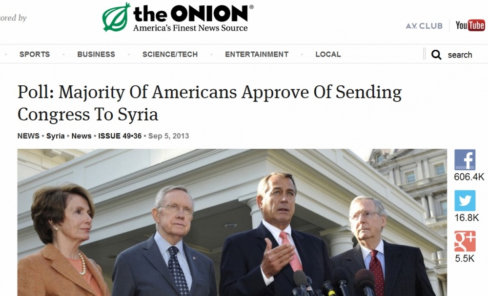 Inspired By The Onion White House Petition Seeks To Send Congress To Syria The Christian Post