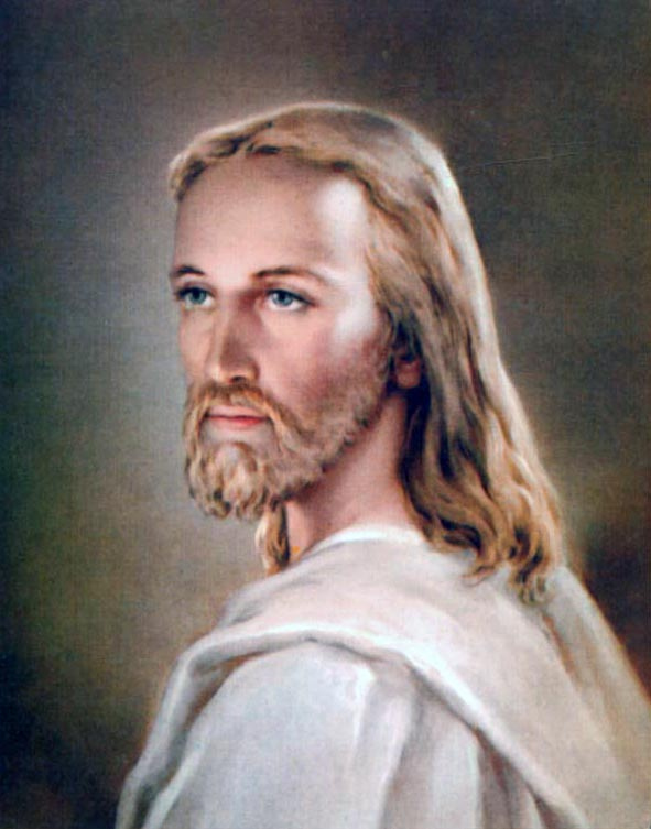 blonde jesus painting