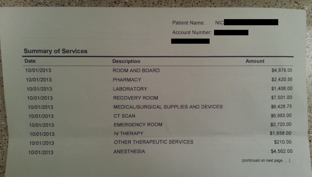 20YO Man's 55K Hospital Bill for Appendectomy Sparks