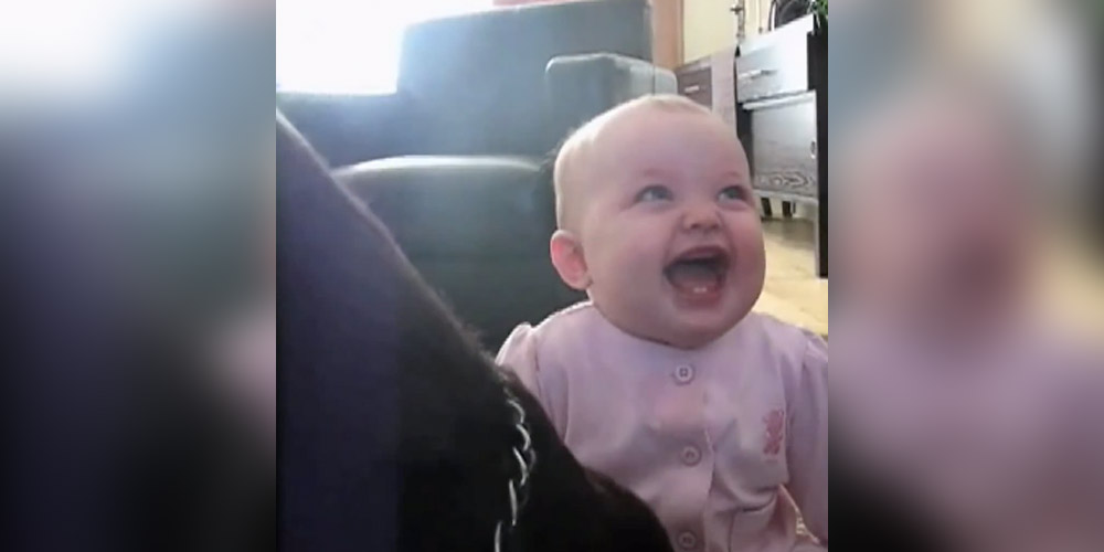 babies laughing hysterically
