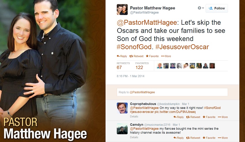 Pastor Matthew Hagee's #JesusOverOscar Tweet Responsible for 'Son of