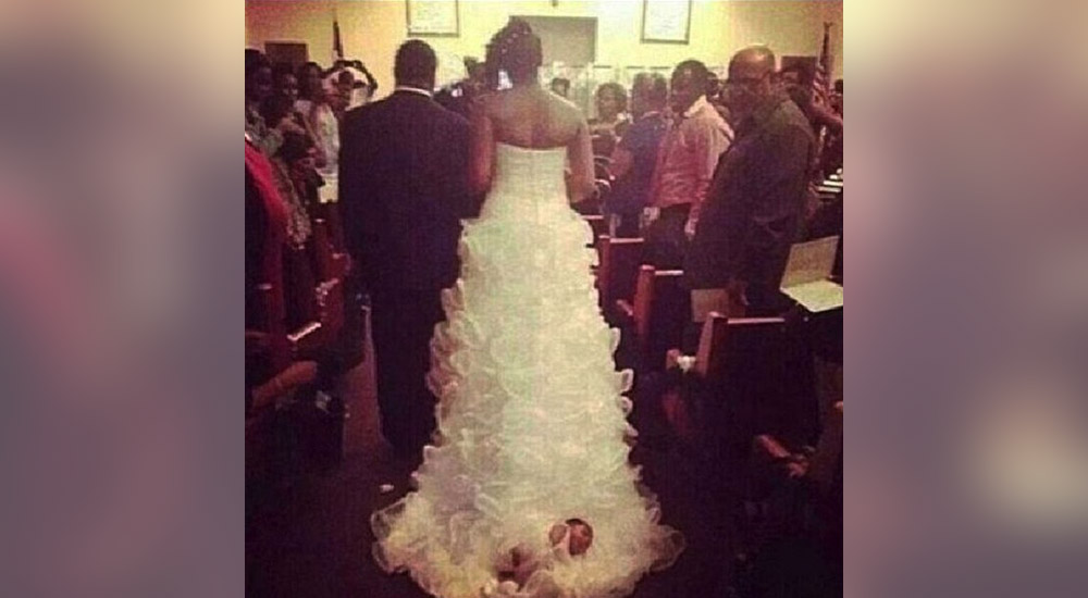Shona CarterBrooks Ties 1MonthOld Baby to Wedding Dress, Drags Her