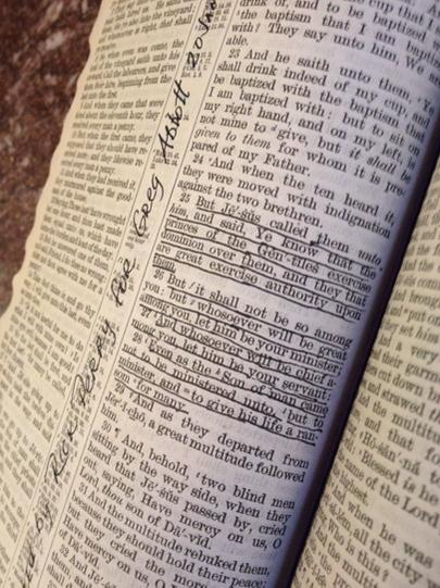 What Bible Verse Did Texas Gov Rick Perry Underline for His Successor