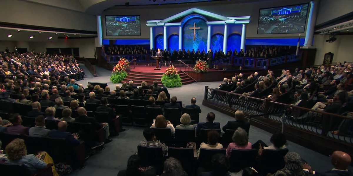 Charles Stanley remembered as a 'warrior of the faith' at service