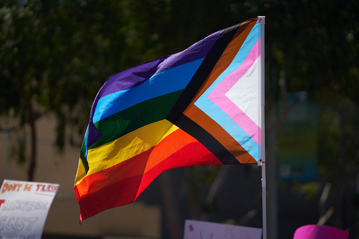 Texas school district deletes image showing top officials posing in front of progress pride flag