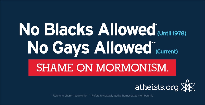 American Atheists Release Billboards Shaming Lds Church Mormons Condemn Political Grandstanding 7175