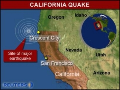 A major earthquake off the coast of northern California briefly sparked fears of a tsunami on June 14, 2005, but officials quickly canceled a warning as the danger receded and damage appeared minimal. A major 7.0 magnitude earthquake hit at 7:50 p.m. loca