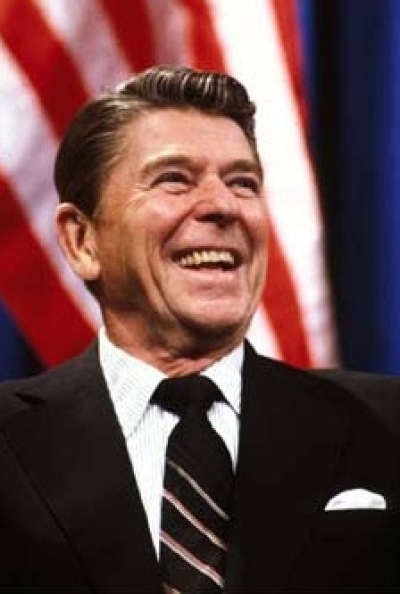 Former President Ronald Reagan seen in this undated file photo.