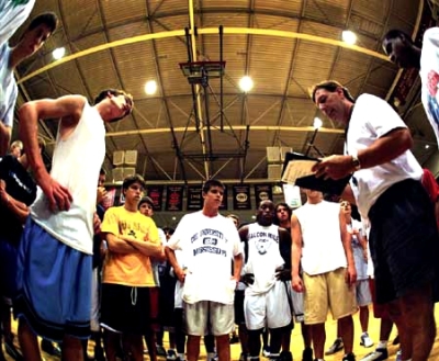 Basketball players receive top instruction from camp staff at the FCA.