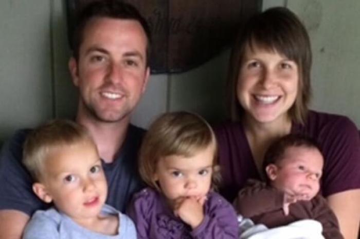Jamison and Kathryne Pals, both 29, were killed along with their three children (pictured) in a multi-vehicle crash in Nebraska on July 31, 2016.