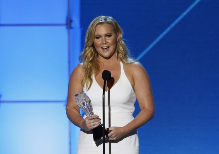 Amy Schumer accepts the award for Most Valuable Person in Film and TV during the 21st Annual Critics' Choice Awards in Santa Monica, California, January 17, 2016.