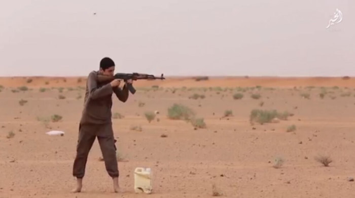 Young ISIS soldier in a training video released by the terror group in September 2016.