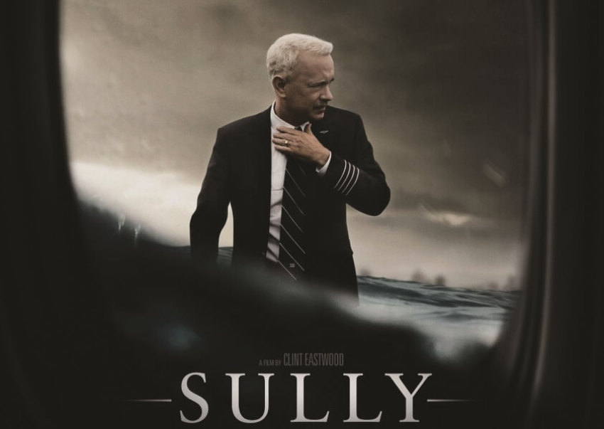 Movie poster for "Sully," starring Tom Hanks, 2016.