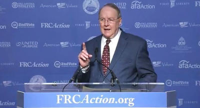 Dr. James Dobson, Founder and Host, “Family Talk” speaks at the Family Research Council's Values Voter Summit in Washington, D.C., on Friday, September 9, 2016.