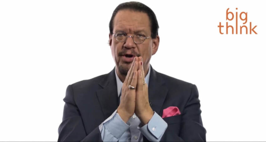 Atheist Penn Jillette in a Big Think video on September 11, 2016.