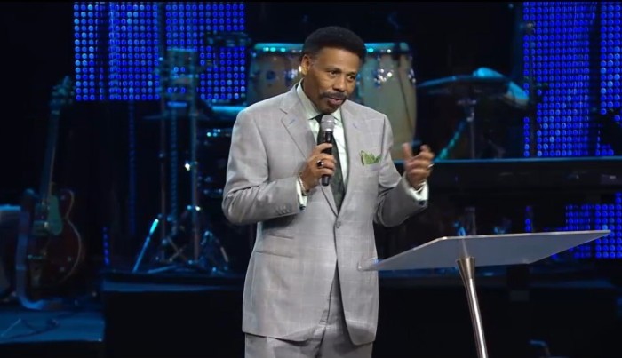 Pastor Tony Evans of Oak Cliff Bible Fellowship in Dallas speaks at The Gathering hosted by Gateway Church in Southlake, Texas, September 21, 2016.
