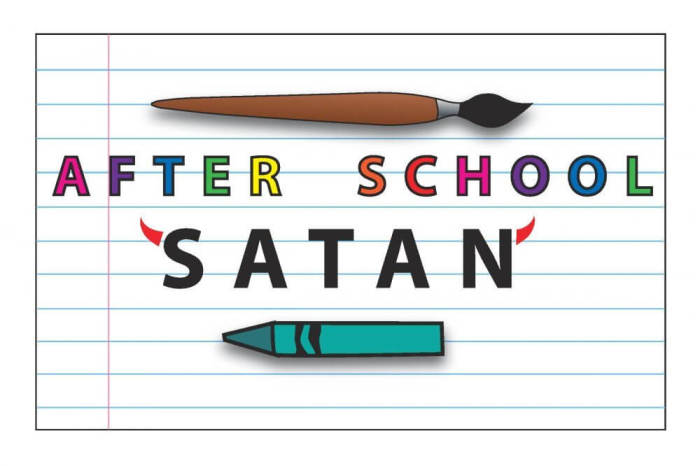 A logo for the After School Satan program.