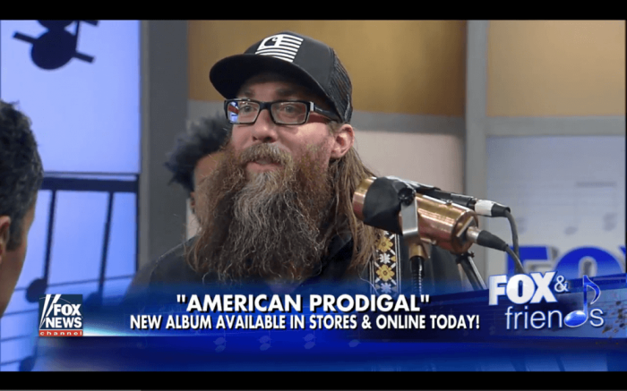 Crowder performs 'Run Devil Run' on Fox & Friends from new album, American Prodigal, September 2016.