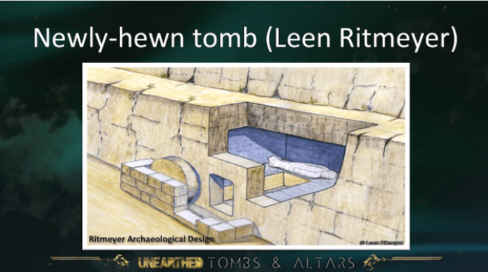A rendering of a newly-hewn First Century tomb, September 28, 2016