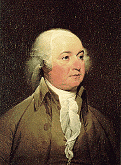 A portrait of U.S. President John Adams, who served from 1797-1801.