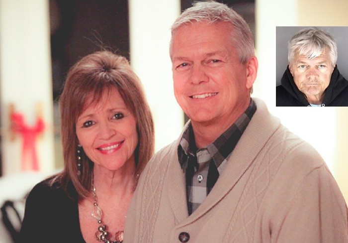 Pastors Greg and Debbie Varney of Light of the Word Christian Center in Topeka, Kansas. Pastor Varney's booking photo is pictured in the inset.