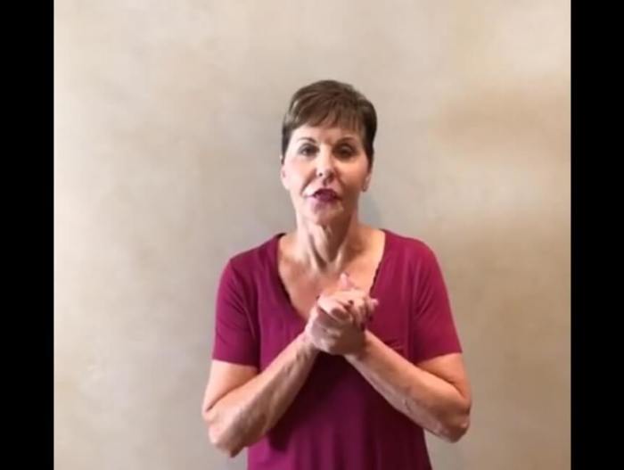 Joyce Meyer speaking in a video posted on October 6, 2016.