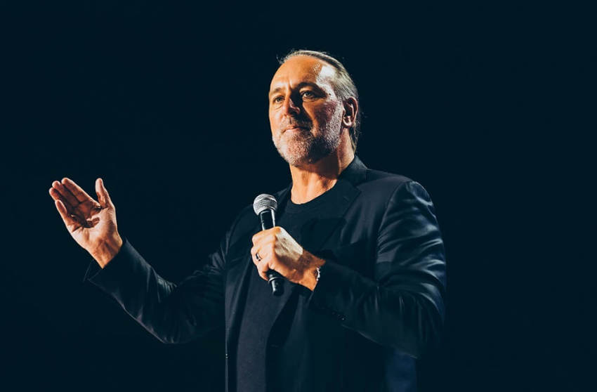 Hillsong Church Senior Pastor Brian Houston of Sydney, Australia, speaks at Catalyst Conference in Atlanta, Georgia, on Friday, Oct. 7, 2016.
