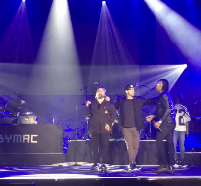 DC Talk on stage at the 47 annual Dove Awards, October 11, 2016