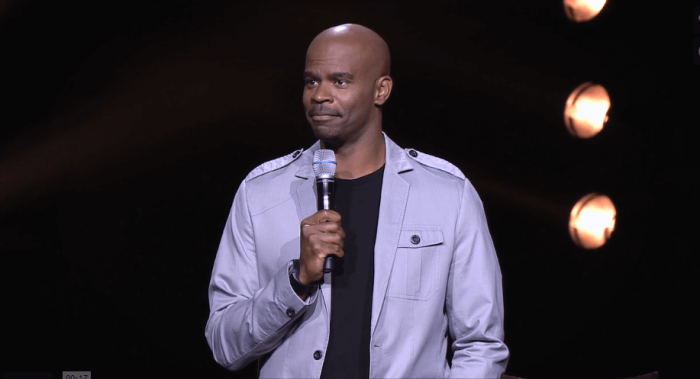 Comedian Michael Jr. performs his stand-up routine.