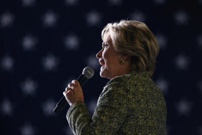 U.S. Democratic presidential nominee Hillary Clinton speaks at a rally in Las Vegas, Nevada, U.S. October 12, 2016.