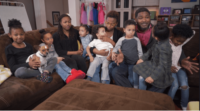 Tim and Keri Richardson, a couple who a have fostered more than 70 children, are seen with their blended family of 12, five biological children and seven foster children.
