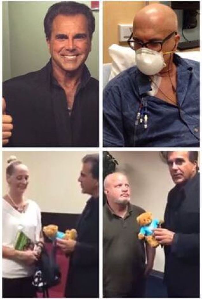 Carman shares a photo of his cancer battle and also backstage with fans talking miracles, October 15 2016.