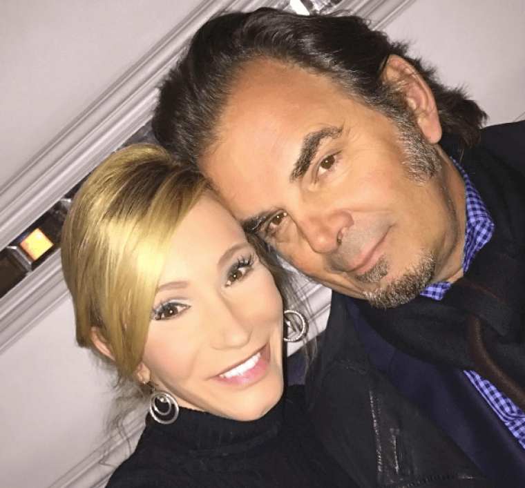 Jonathan Cain poses with wife Paula White while out with friend in London, September 2016.