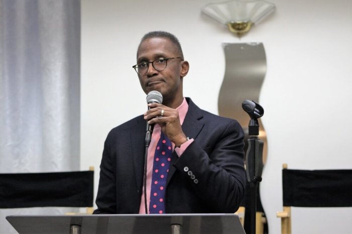 Bishop Claude Alexander, senior pastor, The Park Church, Charlotte, North Carolina speaks at the 'National Conversation on Race' conference convened by Movement Day Global Cities at Bethel Gospel Assembly in New York City, New York on Monday October 24, 2016.