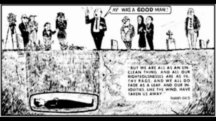 Jack Chick gospel tract cartoon.
