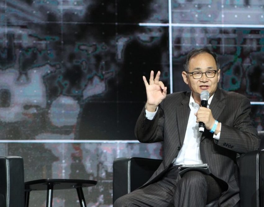 Zhang Heng, associate director of China Gospel Mission and senior pastor at Zaidao Church in Beijing, China, testifies about his ministry in China at Movement Day Global Cities in New York City on Wednesday October 26, 2016.