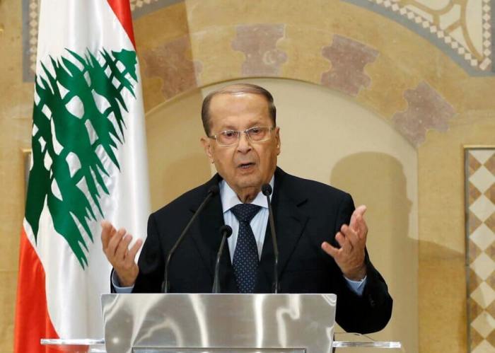 Christian politician and FPM founder Michel Aoun talks during a news conference in Beirut, Lebanon, October 20, 2016. Picture taken October 20, 2016.