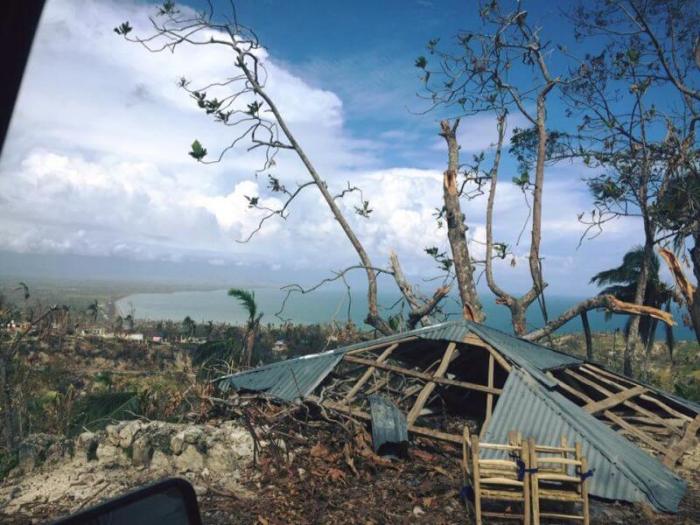 Scene from Haiti after Hurricane Matthew hit on October 4, 2016.