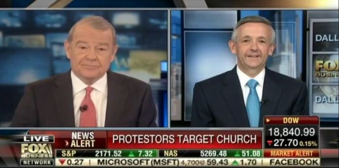 Pastor Robert Jeffress of First Baptist Dallas responding to anti-Donald Trump Protests in an interview with Fox Business on November 15, 2016.