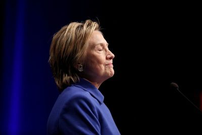 Hillary Clinton speaks to the Children's Defense Fund in Washington.