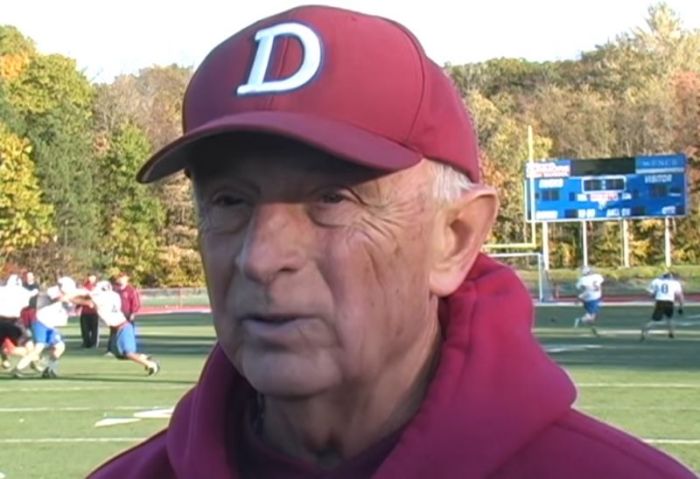 Dunmore High School football coach Jack Henzes