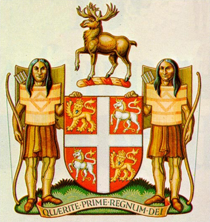 The official Coat of Arms for Newfoundland.