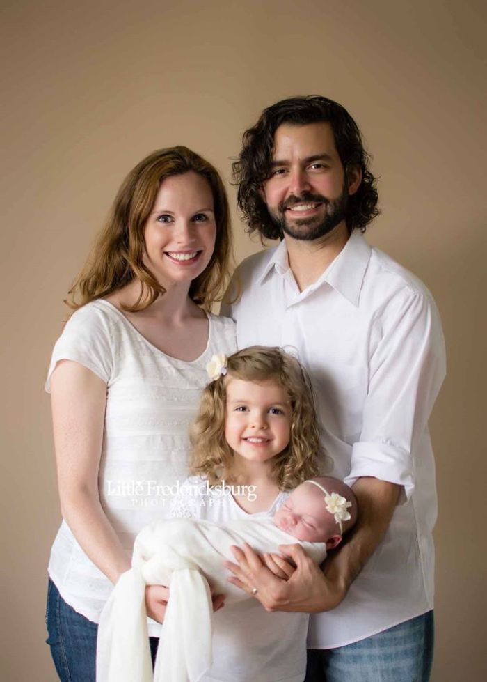 Lance Buckley, 35, his wife Amy, 30 and their two daughters Claire and Abigail.