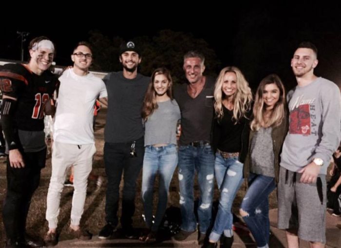 Tullian Tchividjian and his new wife Stacie pose with their children from previous relationships.